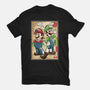 Super Plumber Bros Woodblock-Unisex-Basic-Tee-DrMonekers