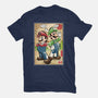Super Plumber Bros Woodblock-Unisex-Basic-Tee-DrMonekers
