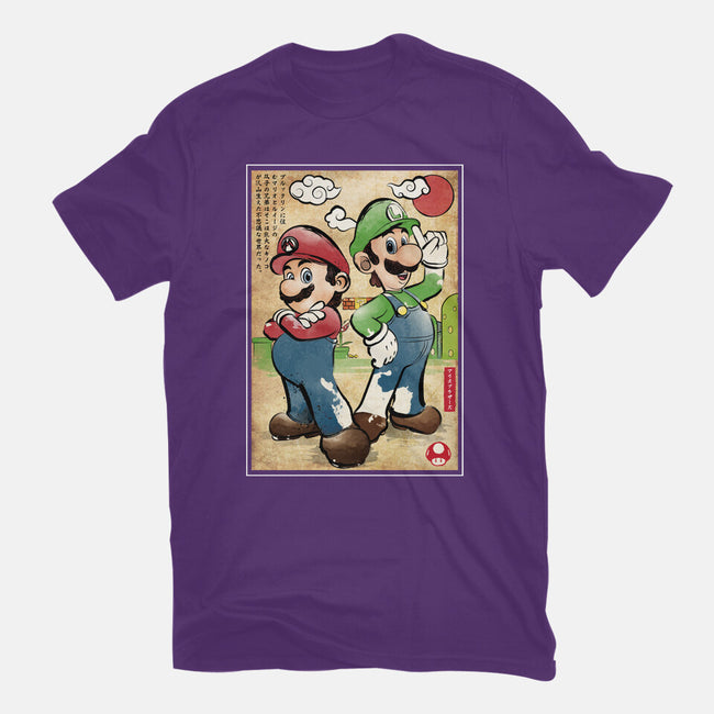 Super Plumber Bros Woodblock-Youth-Basic-Tee-DrMonekers