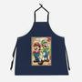 Super Plumber Bros Woodblock-Unisex-Kitchen-Apron-DrMonekers