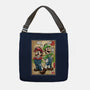 Super Plumber Bros Woodblock-None-Adjustable Tote-Bag-DrMonekers