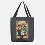 Super Plumber Bros Woodblock-None-Basic Tote-Bag-DrMonekers
