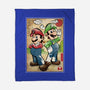 Super Plumber Bros Woodblock-None-Fleece-Blanket-DrMonekers