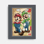 Super Plumber Bros Woodblock-None-Stretched-Canvas-DrMonekers