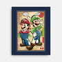 Super Plumber Bros Woodblock-None-Stretched-Canvas-DrMonekers