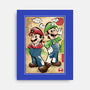 Super Plumber Bros Woodblock-None-Stretched-Canvas-DrMonekers