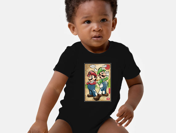 Super Plumber Bros Woodblock