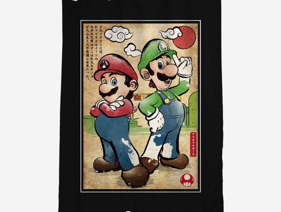Super Plumber Bros Woodblock
