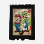 Super Plumber Bros Woodblock-None-Polyester-Shower Curtain-DrMonekers