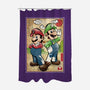 Super Plumber Bros Woodblock-None-Polyester-Shower Curtain-DrMonekers