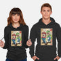 Super Plumber Bros Woodblock-Unisex-Pullover-Sweatshirt-DrMonekers