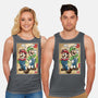 Super Plumber Bros Woodblock-Unisex-Basic-Tank-DrMonekers