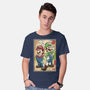 Super Plumber Bros Woodblock-Mens-Basic-Tee-DrMonekers