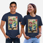 Super Plumber Bros Woodblock-Unisex-Basic-Tee-DrMonekers