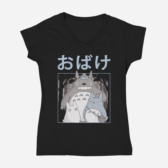 Spirits Night Out-Womens-V-Neck-Tee-GODZILLARGE