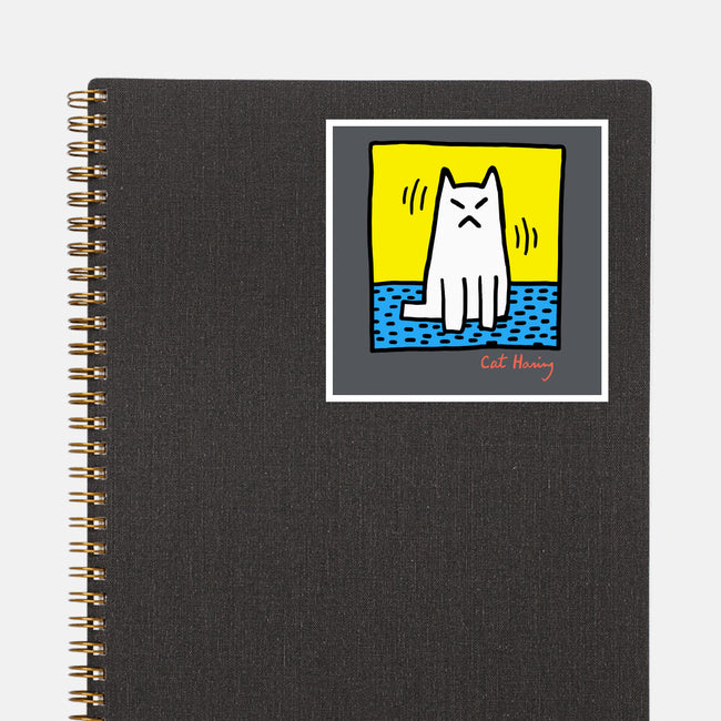 Cat Haring-None-Glossy-Sticker-vp021