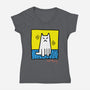 Cat Haring-Womens-V-Neck-Tee-vp021