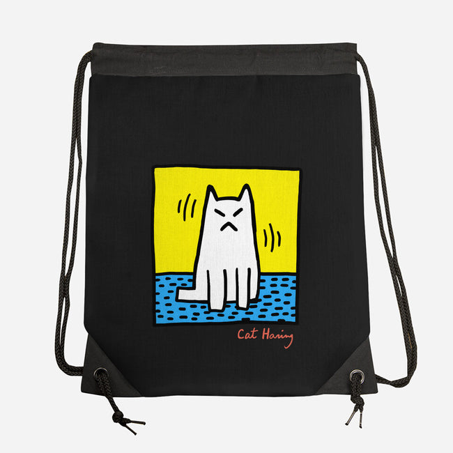 Cat Haring-None-Drawstring-Bag-vp021