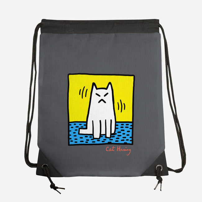 Cat Haring-None-Drawstring-Bag-vp021