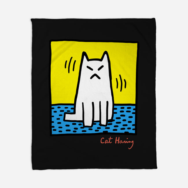 Cat Haring-None-Fleece-Blanket-vp021