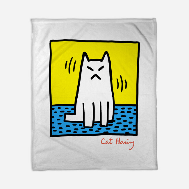 Cat Haring-None-Fleece-Blanket-vp021