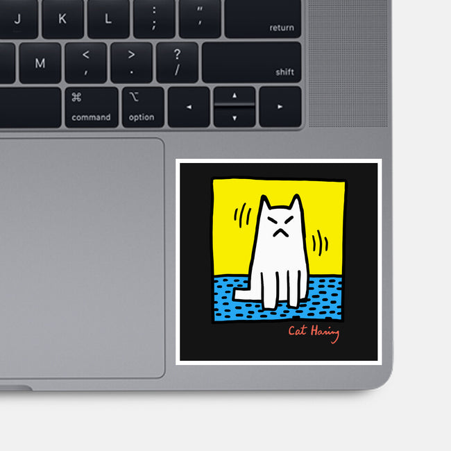 Cat Haring-None-Glossy-Sticker-vp021