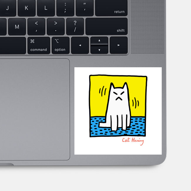 Cat Haring-None-Glossy-Sticker-vp021