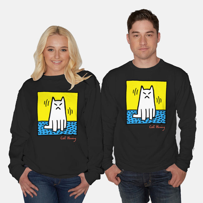 Cat Haring-Unisex-Crew Neck-Sweatshirt-vp021