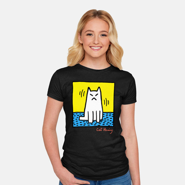 Cat Haring-Womens-Fitted-Tee-vp021