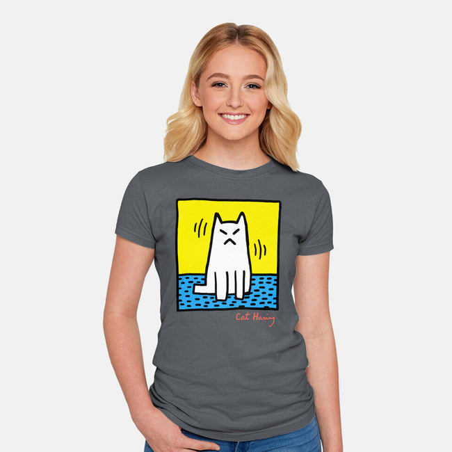 Cat Haring-Womens-Fitted-Tee-vp021