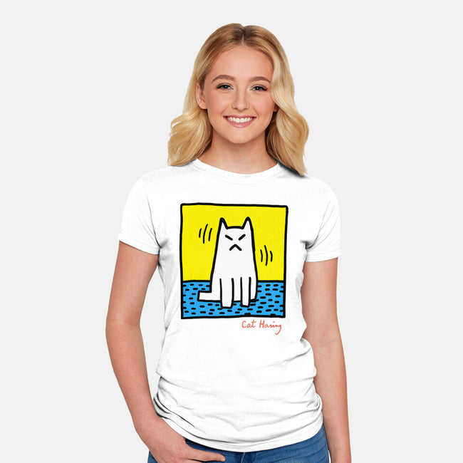 Cat Haring-Womens-Fitted-Tee-vp021