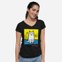 Cat Haring-Womens-V-Neck-Tee-vp021