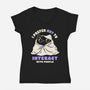 I Prefer Not To Interact With People-Womens-V-Neck-Tee-koalastudio