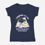 I Prefer Not To Interact With People-Womens-V-Neck-Tee-koalastudio