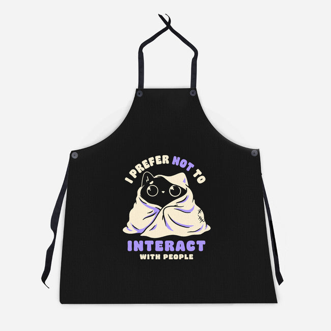 I Prefer Not To Interact With People-Unisex-Kitchen-Apron-koalastudio