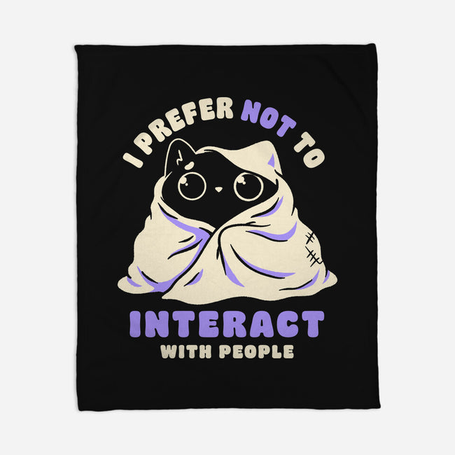 I Prefer Not To Interact With People-None-Fleece-Blanket-koalastudio