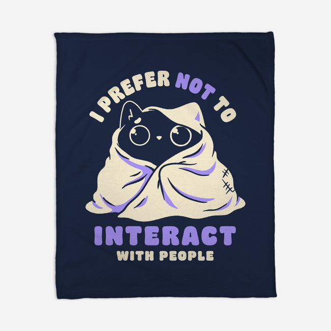 I Prefer Not To Interact With People-None-Fleece-Blanket-koalastudio