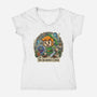 The Ocarinas Curse-Womens-V-Neck-Tee-Millersshoryotombo