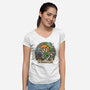 The Ocarinas Curse-Womens-V-Neck-Tee-Millersshoryotombo