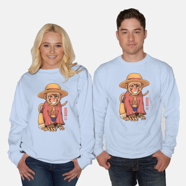 Monkey Pirate King-Unisex-Crew Neck-Sweatshirt-vp021