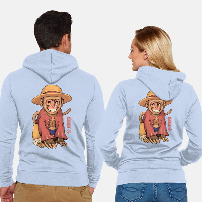 Monkey Pirate King-Unisex-Zip-Up-Sweatshirt-vp021
