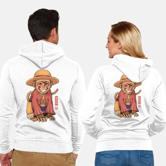 Monkey Pirate King-Unisex-Zip-Up-Sweatshirt-vp021