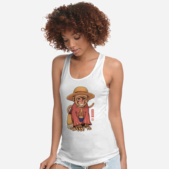 Monkey Pirate King-Womens-Racerback-Tank-vp021