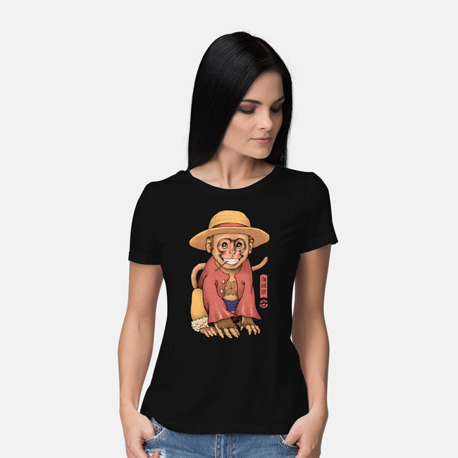 Monkey Pirate King-Womens-Basic-Tee-vp021
