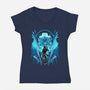 The Young Devil Hunter-Womens-V-Neck-Tee-hypertwenty