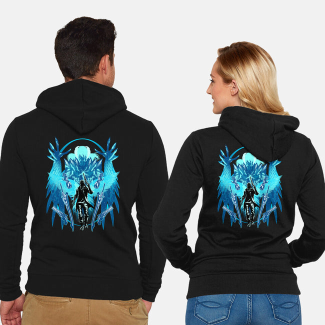 The Young Devil Hunter-Unisex-Zip-Up-Sweatshirt-hypertwenty