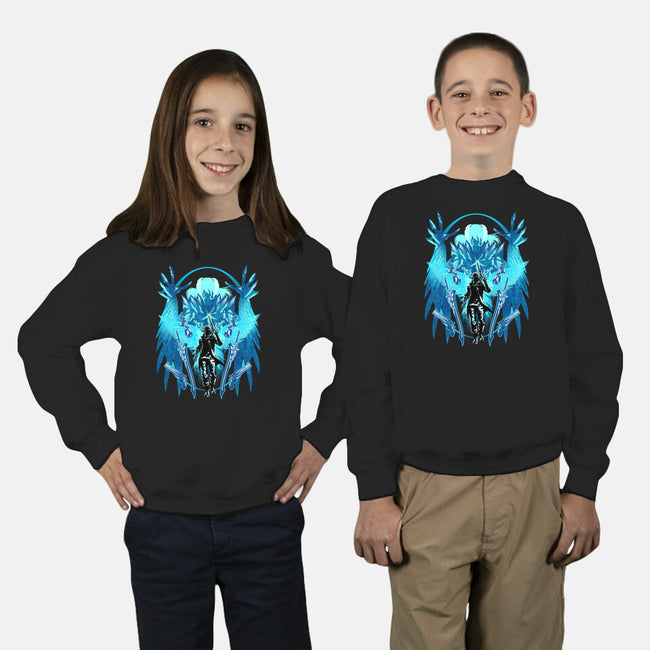 The Young Devil Hunter-Youth-Crew Neck-Sweatshirt-hypertwenty