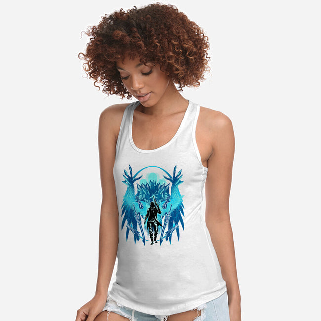 The Young Devil Hunter-Womens-Racerback-Tank-hypertwenty