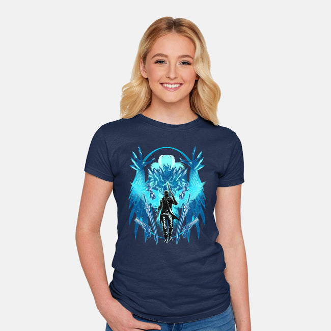 The Young Devil Hunter-Womens-Fitted-Tee-hypertwenty