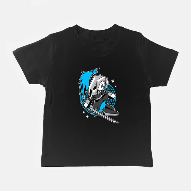 White Long Hair Boy-Baby-Basic-Tee-GoblinTengu